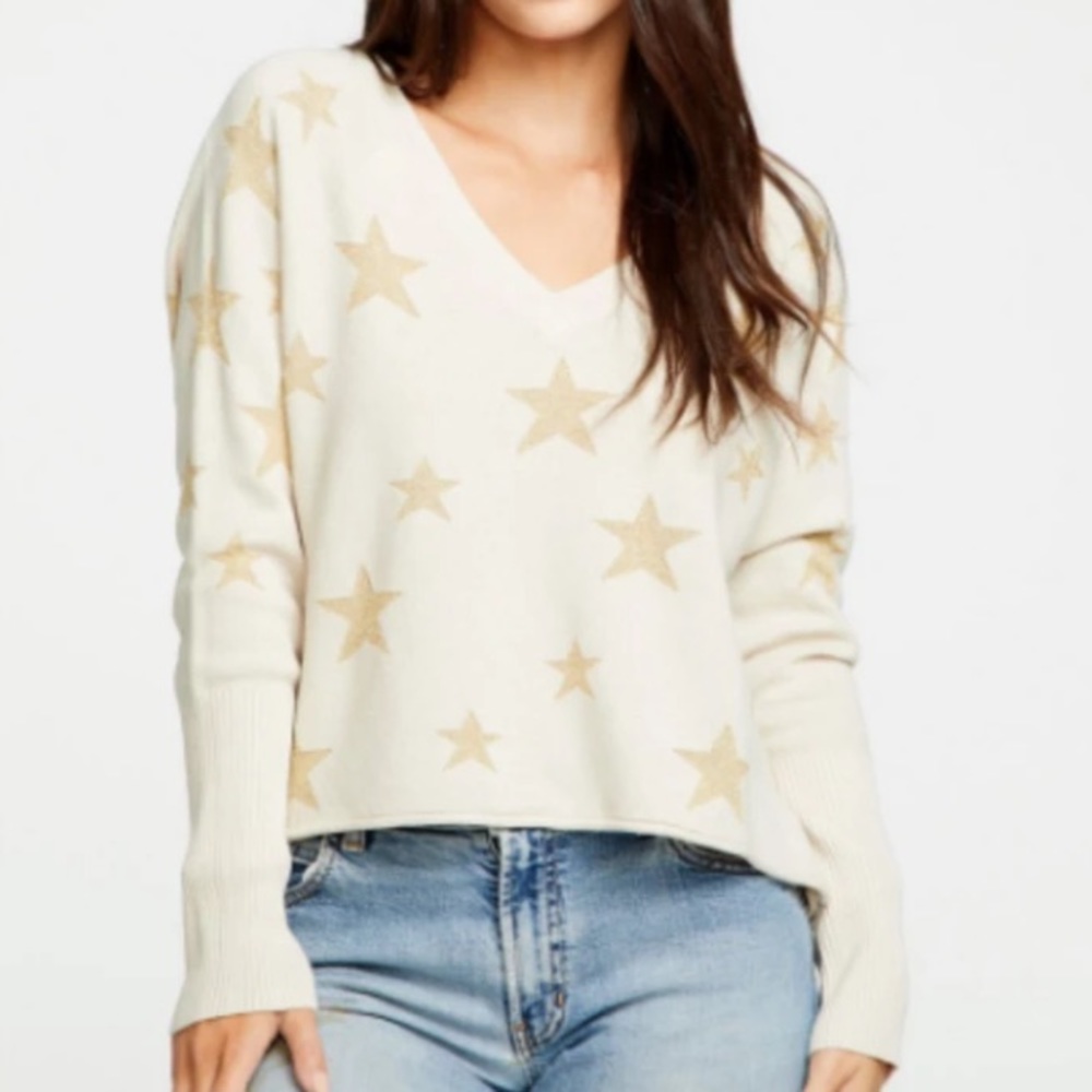 Chaser cropped golden star pullover size S - Picture 1 of 11